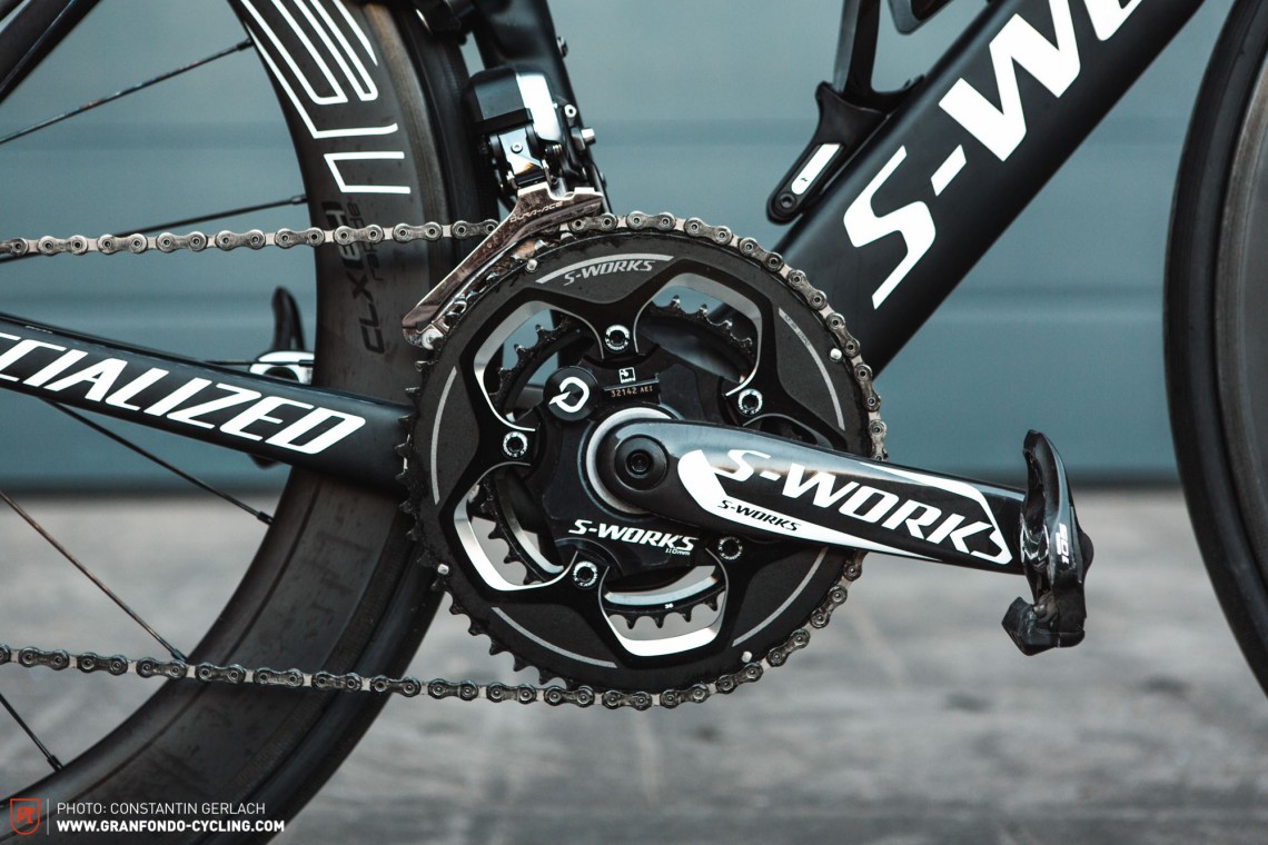 Smart: Coming as stock, Specialized equip their carbon crankset with an integrated Quarq power meter.