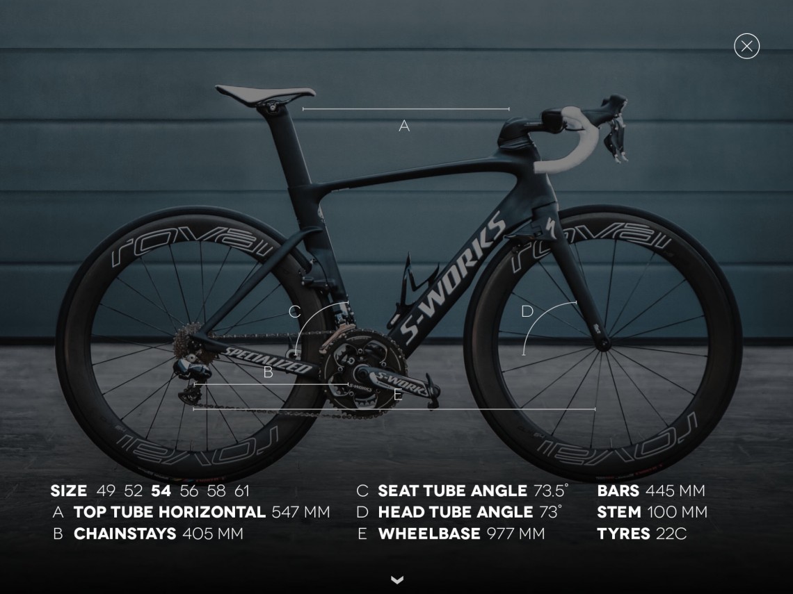 The Geometry of the Spezialized S-Works Venge.