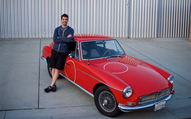 Spence and his MGB-GT.